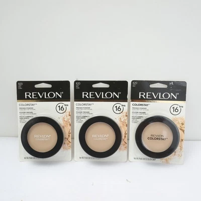 3 Revlon Colorstay Pressed Powder Shine Free For 16 Hours #820 Light Pale NOS - Image 1 of 2