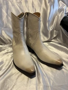 Tecovas The Dakota Whitewash Bovine Women's Zip Cowgirl Boots Size 11 Brand New - Picture 1 of 9