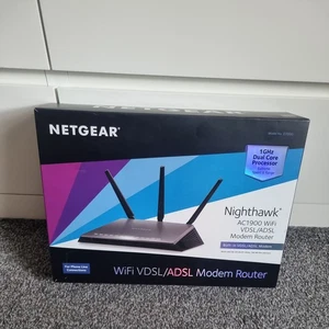 Boxed Netgear Nighthawk AC1900Mbps D7000 Inteligentny router WiFi Extreme Speed KOMPLETNY - Zdjęcie 1 z 15