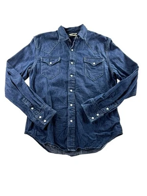 Suitsupply Japanese Denim Shirt Mens Size Medium Button Up Cotton Western - Image 1 of 4