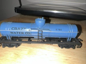 Ho Scale Crazy Water Co Blue Tanker Car - Picture 1 of 6