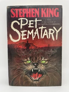 1983 Book Club Edition Pet Sematary by Stephen King – Hardcover Dust Jacket GUC - Foto 1 di 9