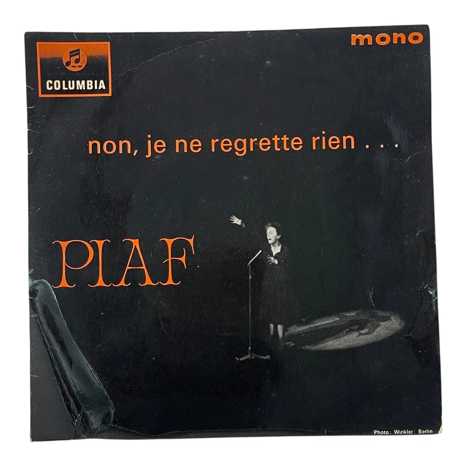 Edith Piaf Non Je Ne Regrette Rien Columbia 45 RPM EP 1961 Vintage French Foto 1 de 4