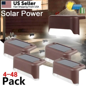 Solar LED Deck Lights Outdoor Garden Path Patio Pathway Stairs Step Fence Lamp - Picture 1 of 13