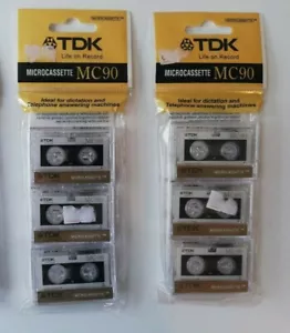 TDK MC 90 Pack de 3 Micro Cassettes para contestadores automáticos de dictado y teléfono - Imagen 1 de 3