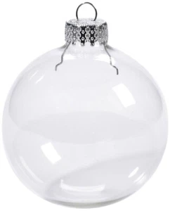50* 10cm Clear Ball Christmas Glass Baubles Sphere Xmas Tree Ornament Gift Box - Bild 1 von 22