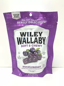 Wiley Wallaby Huckleberry Licorice - Soft & Chewy - Vegan - Fat Free - 10oz Bag - Picture 1 of 3
