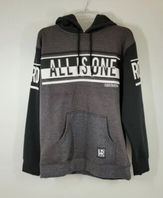 NUEVO CON ETIQUETAS Hard Rock "All is One" Gris Negro Sudadera con Capucha Sudadera Hombres Talla Pequeña Foto 1 de 4