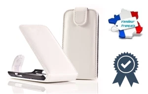 Housse Etui Coque Luxe Cuir Ecologique Blanc Pour HTC Salsa (G15) - Photo 1 sur 12