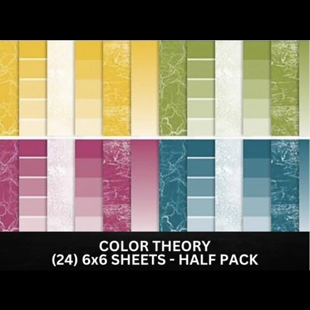 Stampin Up COLOR THEORY Designer Series Paper DSP - HALF PACK (24) 6x6 Shts - Image 1 of 1