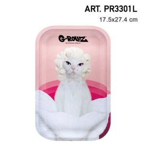 G-ROLLZ "MARILYN MONROE KITTY CAT" Pink ROLLING TRAY Small Or Medium Trays - Picture 1 of 2