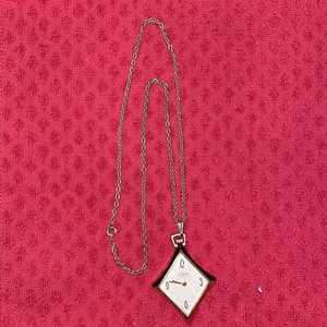 Vintage Endura Swiss-Made Pendant Watch and Necklace 24 in. Wind Up /Works! - Picture 1 of 8