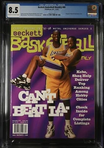 Beckett Basketball Magazine #89 CGC 8.5 Kobe Bryant Shaquille O’Neal 12/1997 - Foto 1 di 2