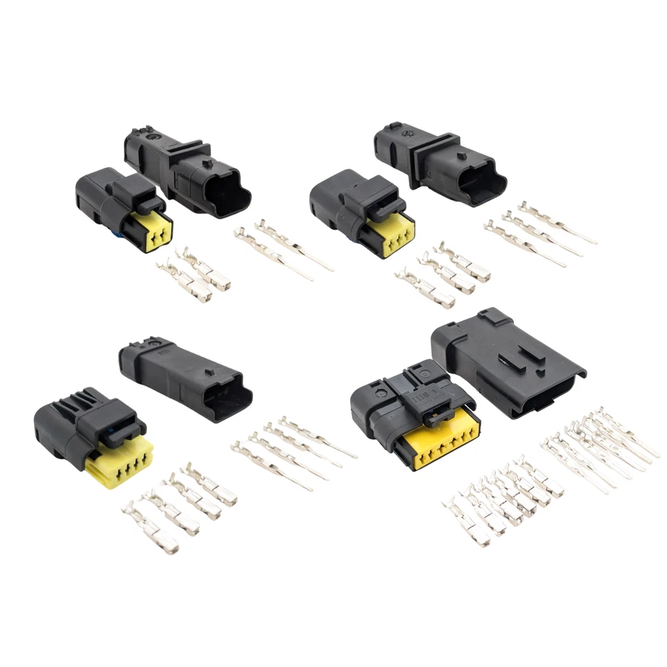 Waterproof FCI Connector Set 2 3 4 6 Pin Male Female Automotive Harness Plug - Image 1 of 1