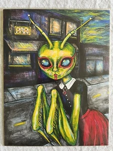 Praying mantis art print on 8.5x11 inch matte paper, sold by artist - Picture 1 of 7