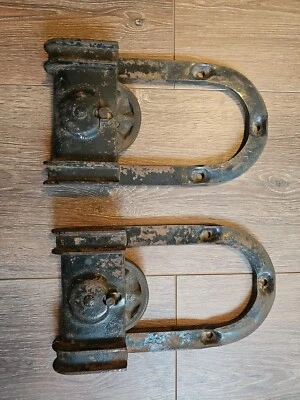 Herrajes para puertas de granero rodillos de herradura perchas herrajes de colección  Foto 1 de 4