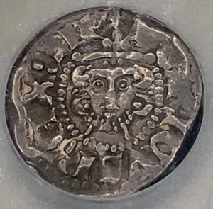 England - Henry III (1216-1272) Silver Penny - Long Cross Class 3C - ICG VF35 - Picture 1 of 4