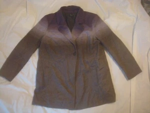 Women's Worth New York Wool Blend Brown/Purple Coat Large - Bild 1 von 6