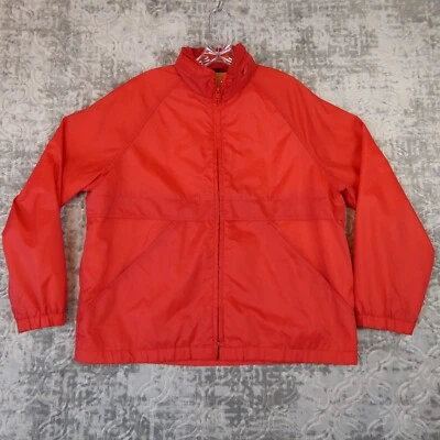 Chaqueta cortavientos Pacific Trail vintage para hombre extra grande roja capucha embalable Foto 1 de 4