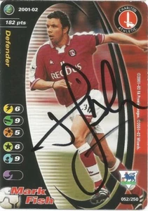 MARK FISH SIGNED CHARLTON 2001/2002 FOOTBALL CHAMPIONS TRADING CARD+COA - Picture 1 of 1