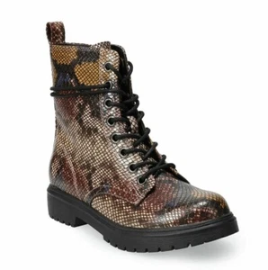 Womens SO Bowfin Combat Boots SNAKE Hiking Moto Ankle Size 9 - Picture 1 of 3