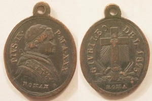Médaille religieuse Pie IX, 1875, Rome !! - Picture 1 of 1