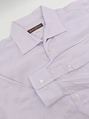 🇺🇲 Мужская классическая сорочка Hickey Freeman из 100% хлопка 16,5x34 фиолетовая - Изображение 1 из 4