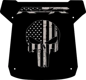 RZR S 1000 PUNISHER GREY ROOF GRAPHIC DIE CUT DECAL STICKER - Foto 1 di 1