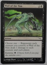 MAGIC THE GATHERING MTG 2003 MIRRODIN BLACK WAIL OF THE NIM INSTANT CARD