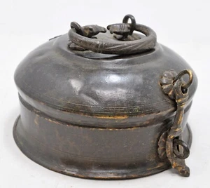 Laiton Antique Ustensiles de Cuisine Chapati Pain Boîte Original Old Main Ouvré - Picture 1 of 8