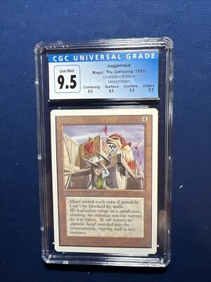 MTG Unlimited Juggernaut CGC 9.5 Quad GEM MINT (Blue Label 10)  1993 - Image 1 of 2