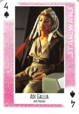2013 Cartamundi The Ladies of Star Wars Playing Cards Adi Gallia #4S NSC