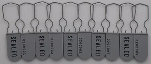Electric Meter Security Seal Wire Padlock Grey Pack of 10 - Picture 1 of 5