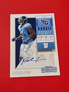Rashaan Evans 2018 Panini Contenders Rookie Ticket Auto #255 , Tennessee Titans - Picture 1 of 5