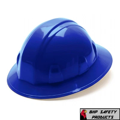 PYRAMEX CASCO DE SEGURIDAD ALA COMPLETA AZUL CON TRINQUETE DE 4 PT CONSTRUCCIÓN HP24160 Foto 1 de 4