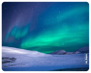 Mousepad Polarlichter 24x19 Nacht Polar Norwegen Himmel Mauspad Unterlage - Bild 1 von 4