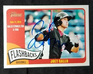 Joey Gallo signed 2014 Topps Heritage Minors Flashback rookie card Twins auto - Imagen 1 de 3