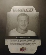 2011-12 Upper Deck Alex Delvecchio Clear Cut Honoured Members #71/100 HOF-10 SP