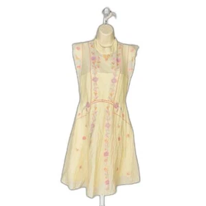 Free People Dress Riviera Embroidered Fit and Flare Dress Size 8 {EX+} - Picture 1 of 4