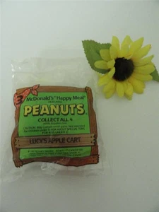Vtg 1989 McDonald's Peanuts Lucy's Apple Cart Happy Meal Toy Charles Schulz NEW - Picture 1 of 1