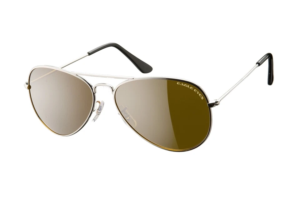 Aviator Sunglasses Silver Stainless Steel Frame Polarized 58mm Classic Men's ... - Image 1 of 4