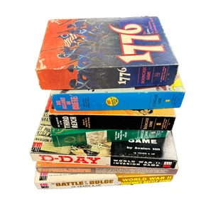 ASSORTED VINTAGE AVALON HILL WARGAMES (1776, NAPOLEON'S BATTLES, D-DAY & MORE) - Picture 1 of 6