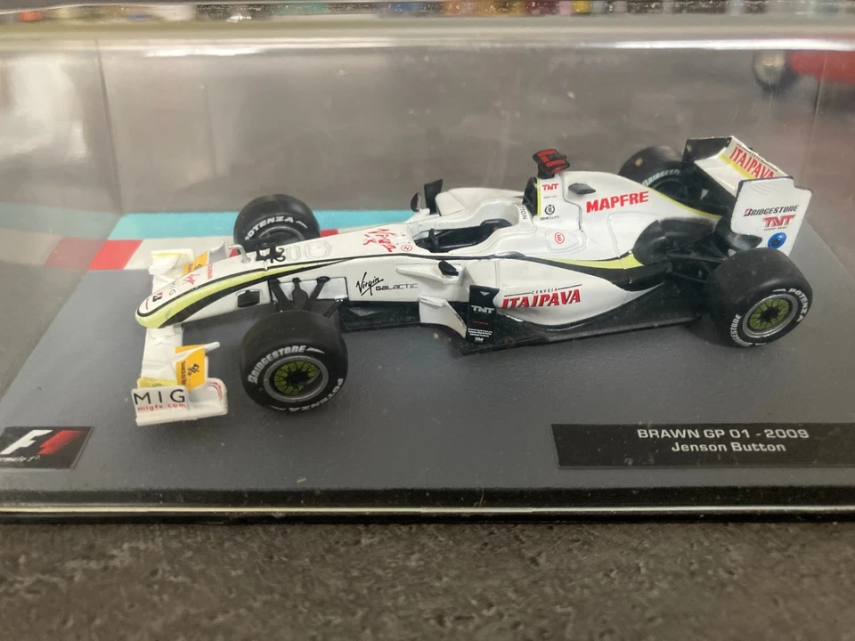 F1 Brawn Gp 01 2009 Jenson Button 1/43 bon état  en boite M7 - Immagine 1 di 1