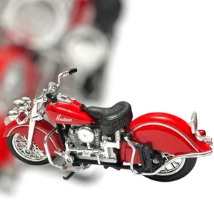 Vintage Maisto 1948 Red Indian Chief “Big Twin” Motorcycle 1:18 Diecast - LE - Picture 1 of 14