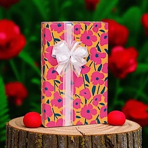 PENNIE'S POPPIES Print Design 24" Gift WRAPPING Paper Choose Length Amount - Picture 1 of 2