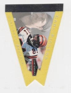 1998 PLAYOFF CONTENDERS YELLOW FELT PENNANTS CARL PICKENS CINCINNATI BENGALS #17 - Picture 1 of 2