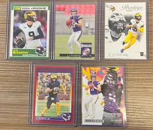 ( 5) JJ McCarthy Rookie Football Lot All Different Rookies - Picture 1 of 2