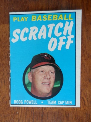 1970 Topps Play Baseball Scratch Off Boog Powell sin rayar U-7681 Foto 1 de 3