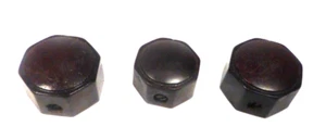 vintage SILVERTONE 4521 "CUBE" BATTERY RADIO  : SET  3 screw-on  BAKELITE KNOBS - Picture 1 of 4