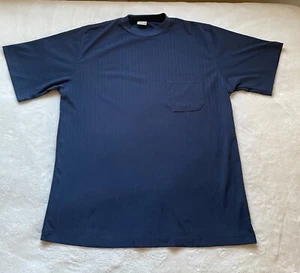 Haband Men's Blue Short Sleeve Shirt Medium Pocket Tee - Picture 1 of 8
